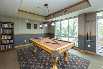 Community room with pool table